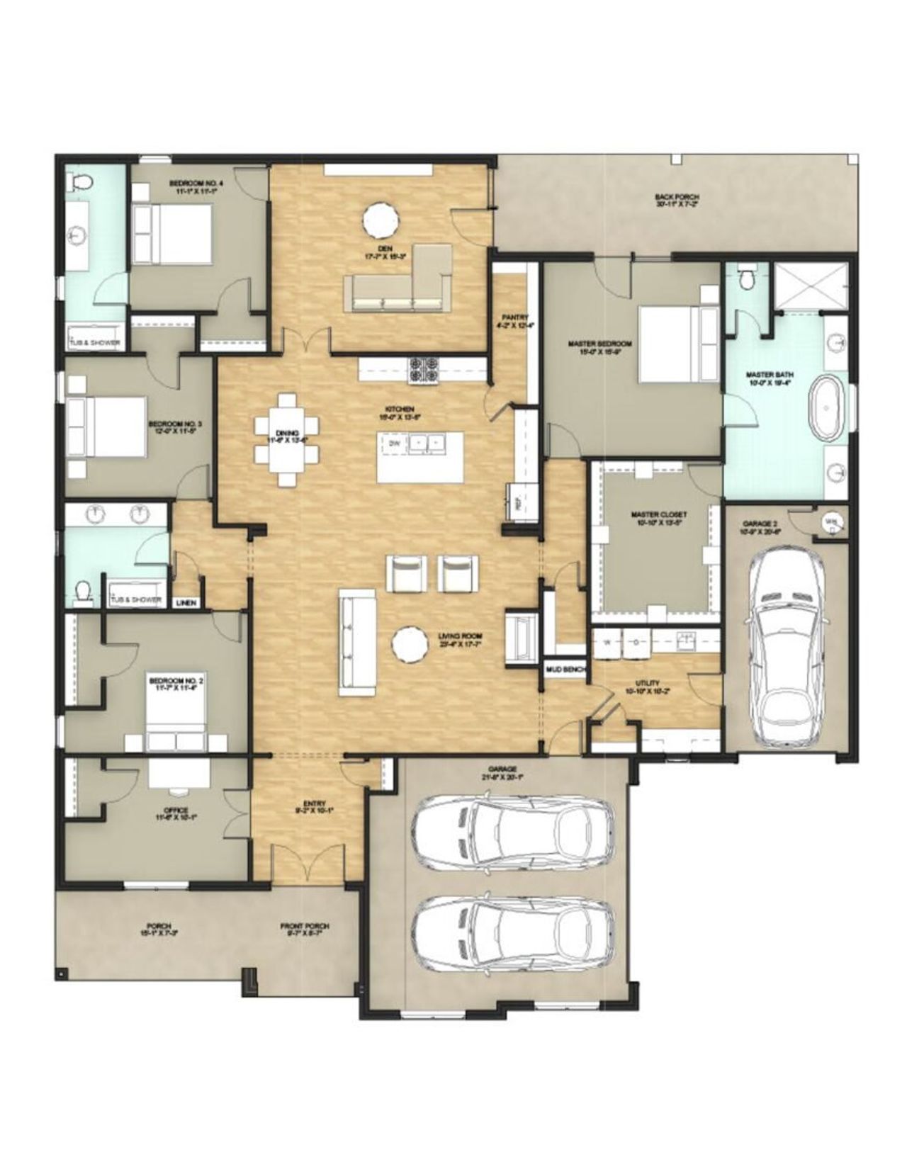 2D floor plan layout for the Amy by DreamBuilt Homes in Lincoln Pointe, Van Alstyne, TX (Image 2). 2D floor plan layout for the Amy by DreamBuilt Homes in Lincoln Pointe, Van Alstyne, TX (Image 2).