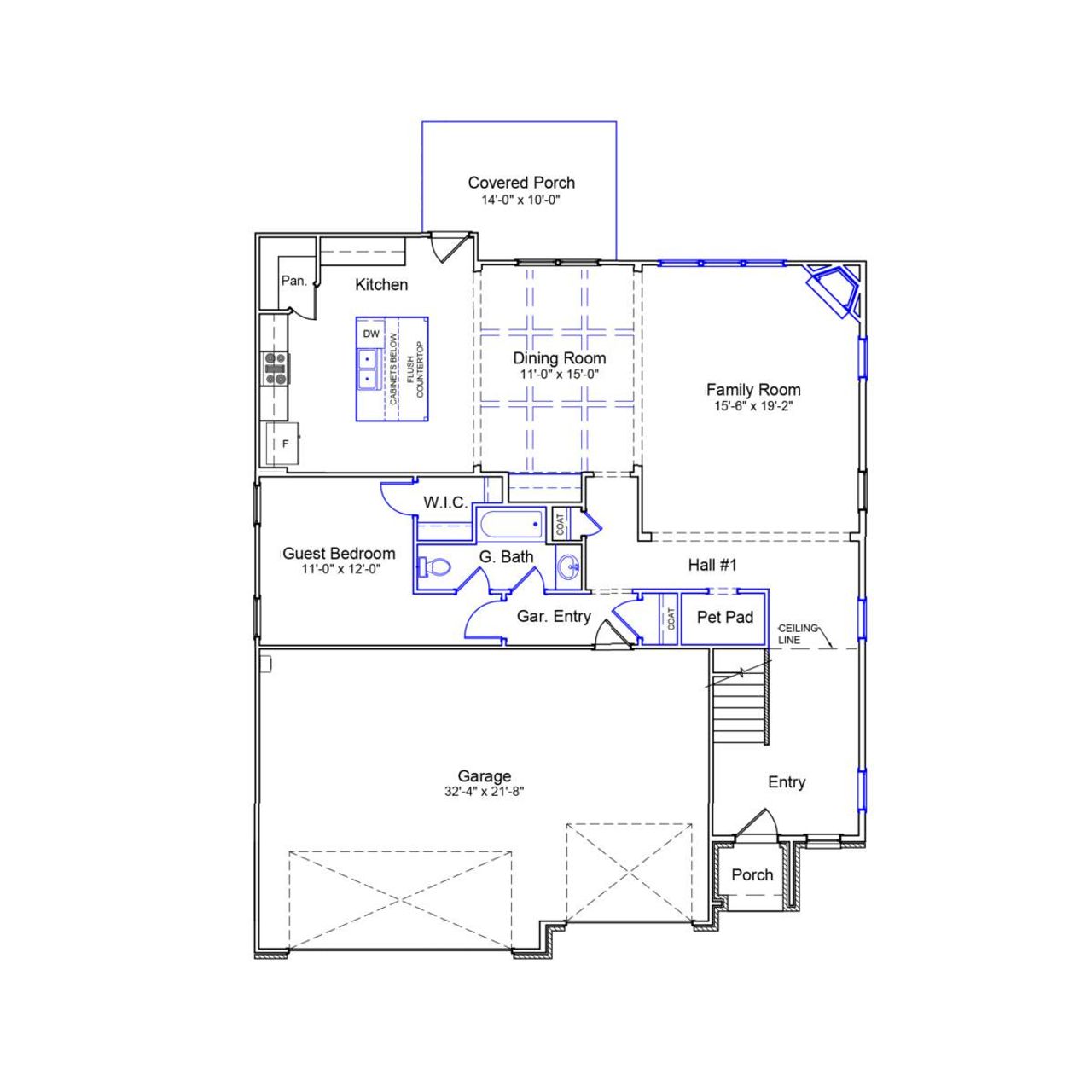 2D floor plan layout of this home in Pebble Branch, Chapin, SC (Image 2).