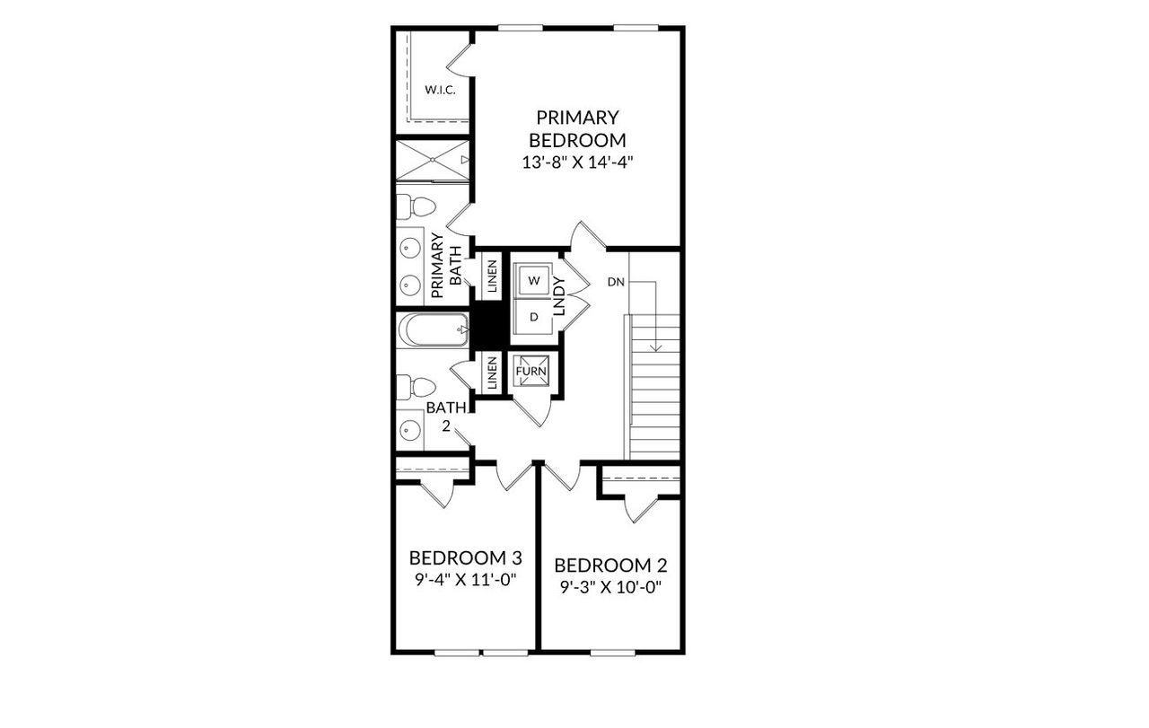 2D floor plan layout of this home in Bimini Bay, Davenport, FL (Image 2).