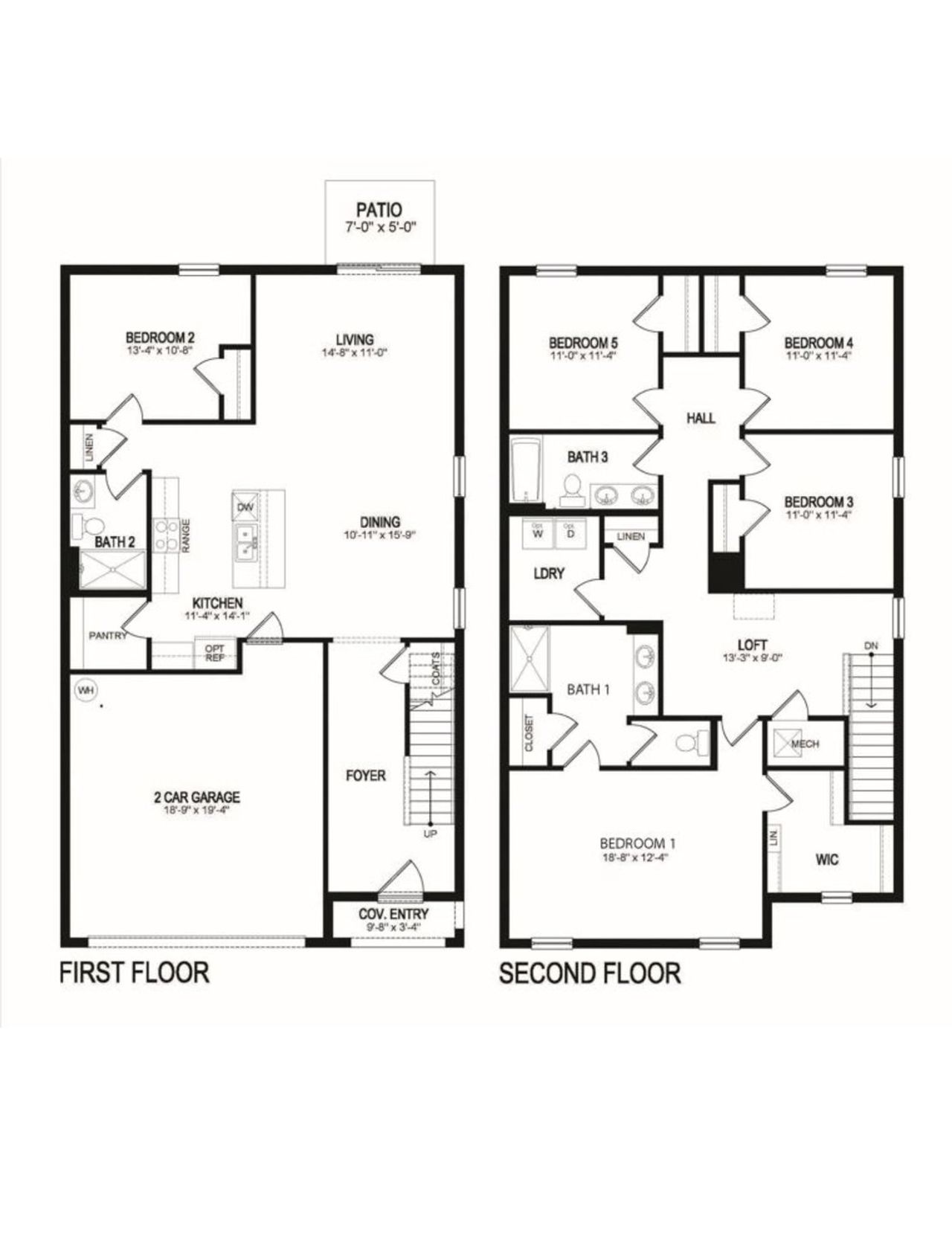 2D floor plan layout of this home in Campbell Crossing, Port Orange, FL (Image 2). 2D floor plan layout of this home in Campbell Crossing, Port Orange, FL (Image 2).