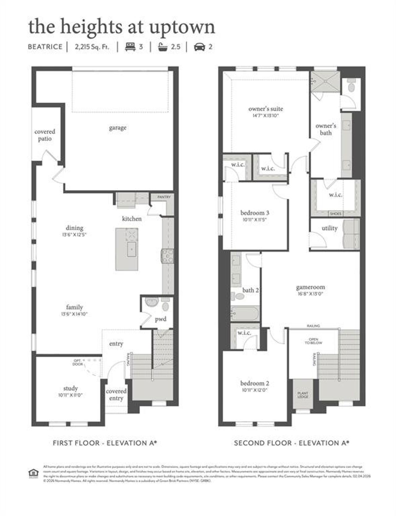 Featuring a wonderful blend of open and inviting living spaces with a private office and spacious bedrooms, our Beatrice plan was designed for today's modern family!