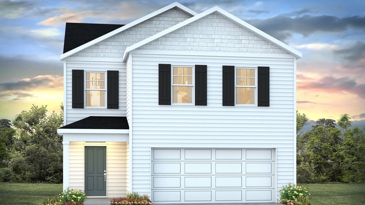Representative exterior photo of a completed home built from the Cabral by D.R. Horton in The Pines at New Hampstead, Savannah, GA (Image 2).