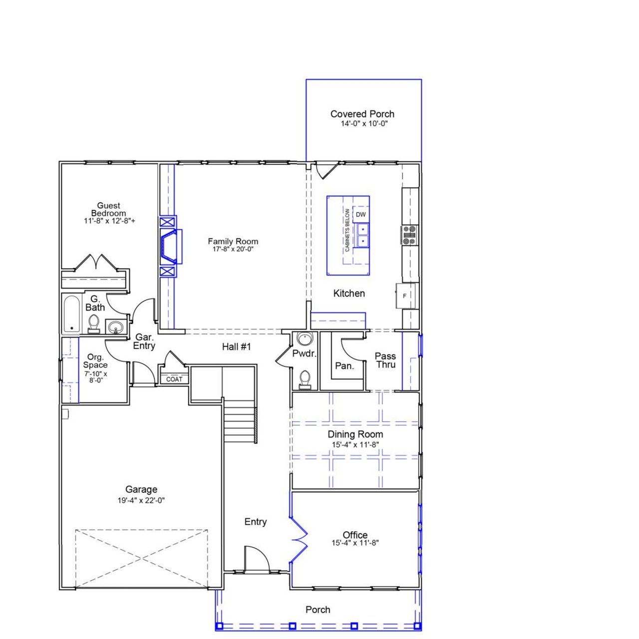 2D floor plan layout of this home in Pebble Branch, Chapin, SC (Image 2).