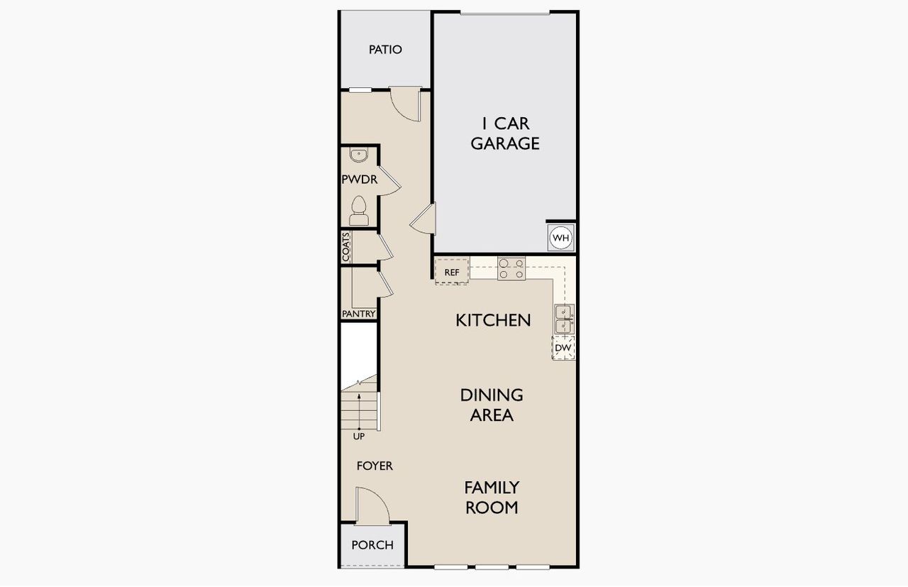 2D floor plan layout for the Malin by Starlight Homes in Pelham Square, Deland, FL (Image 2).