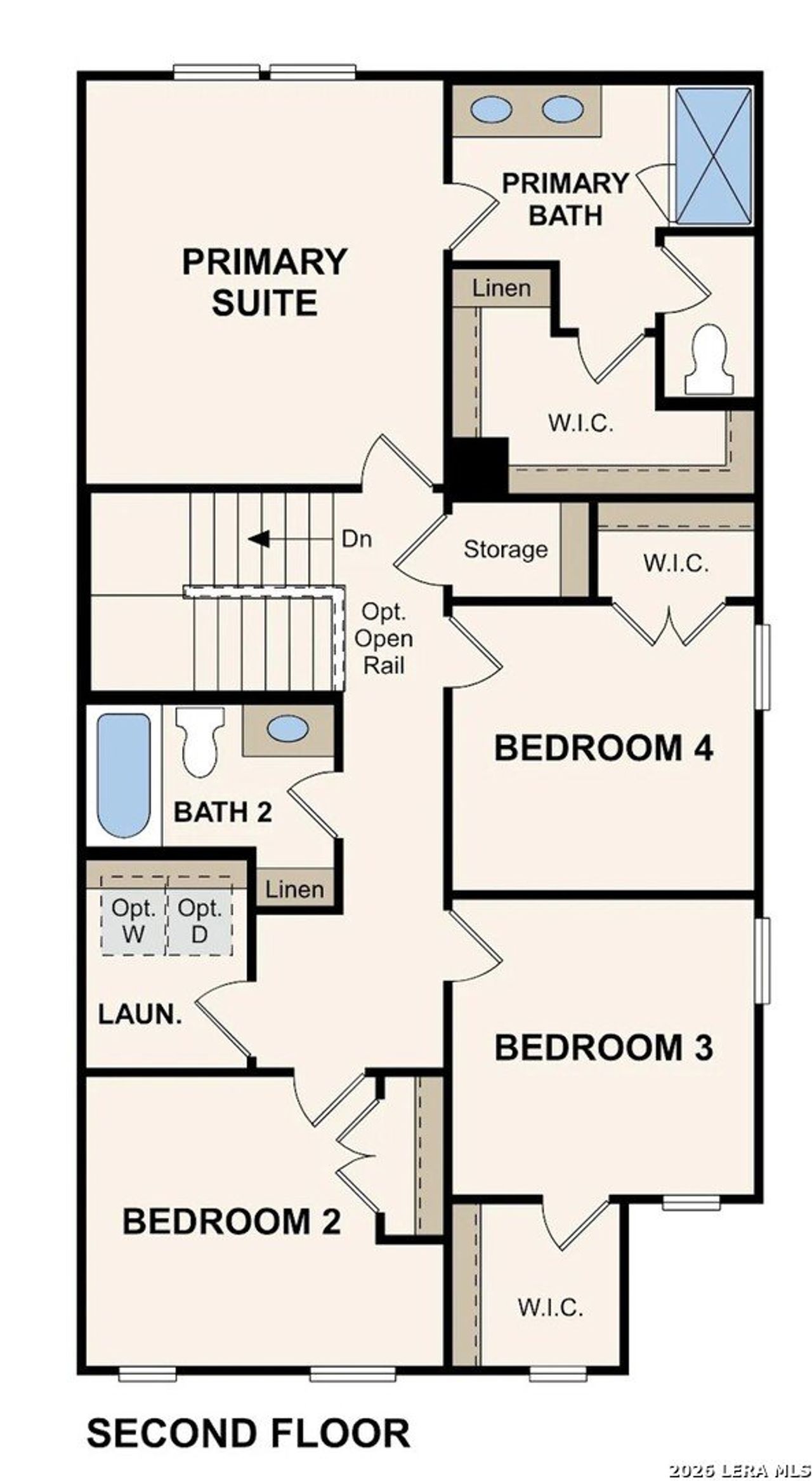 2D floor plan layout of this home in Rosemont Hill, San Antonio, TX (Image 2).