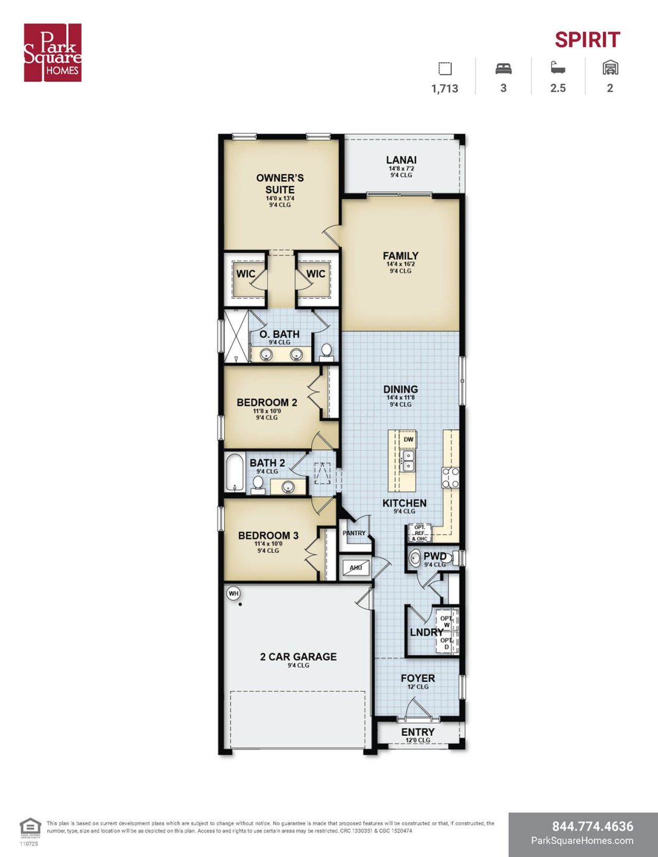 2D floor plan layout of this home in Liberty Station, Orange City, FL (Image 2).