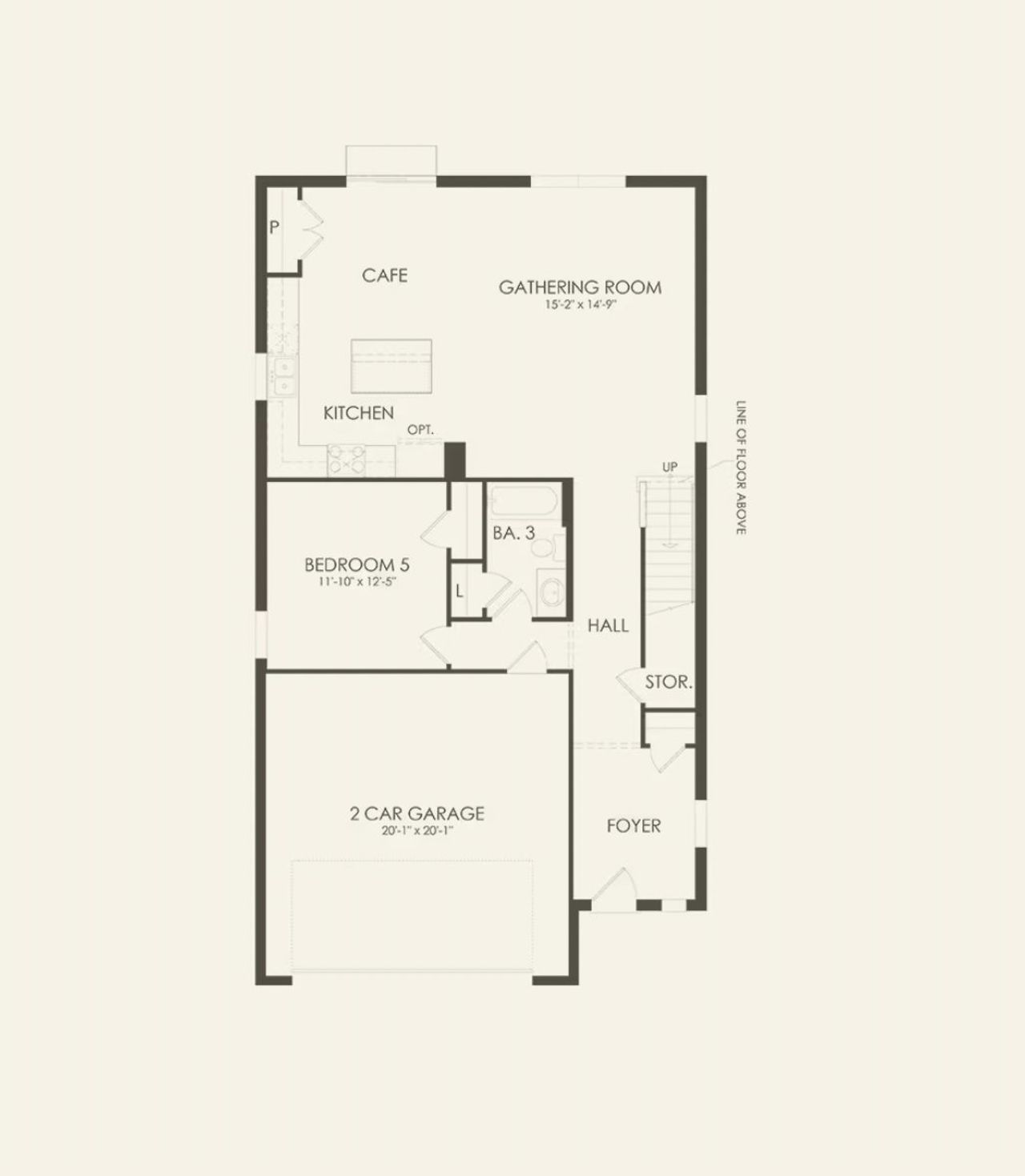2D floor plan layout of this home in Caldera, Spring Hill, FL (Image 2).