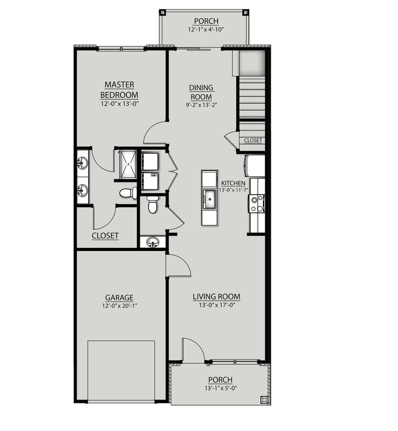 2D floor plan layout of this home in Saddlebrook, Murfreesboro, TN (Image 2).