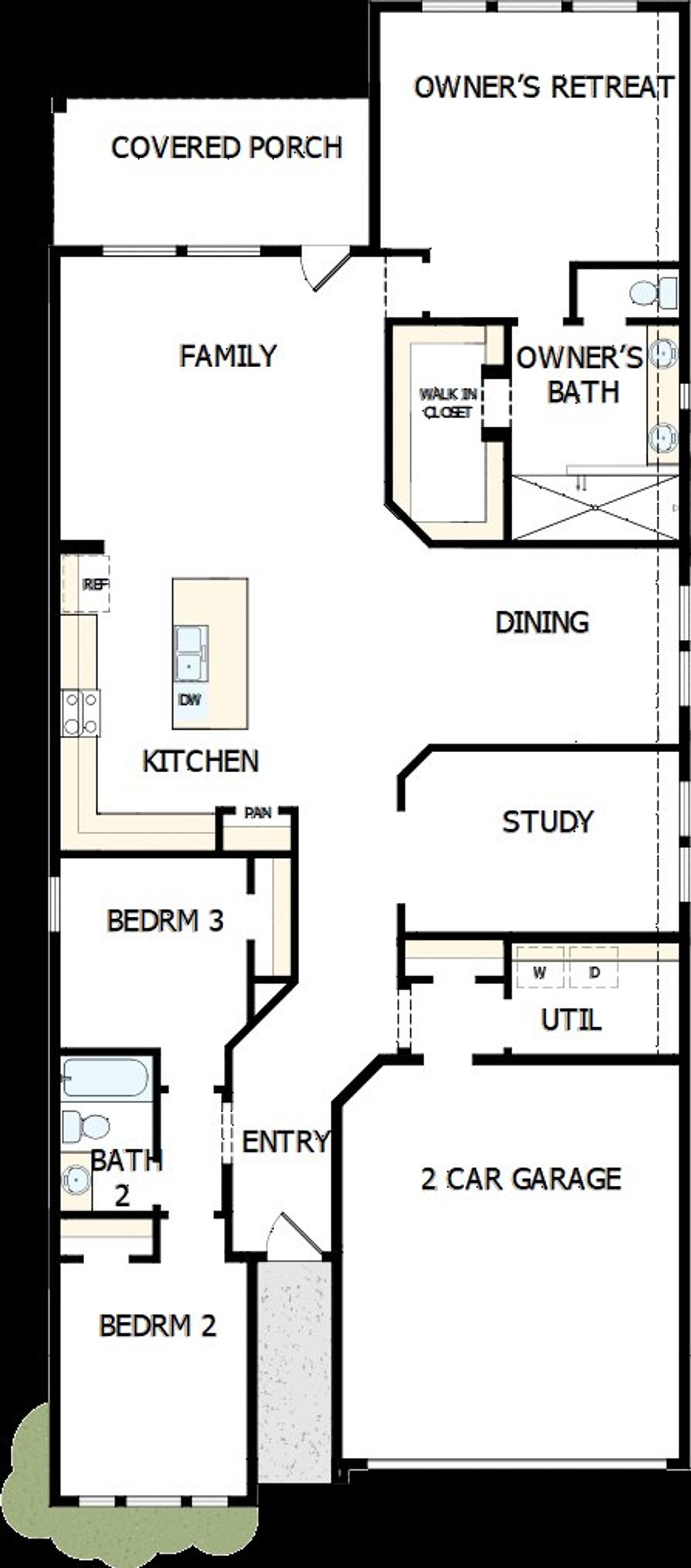2D floor plan layout of this home in Mayfair - Select Classic Series, New Braunfels, TX (Image 2). 2D floor plan layout of this home in Mayfair - Select Classic Series, New Braunfels, TX (Image 2).