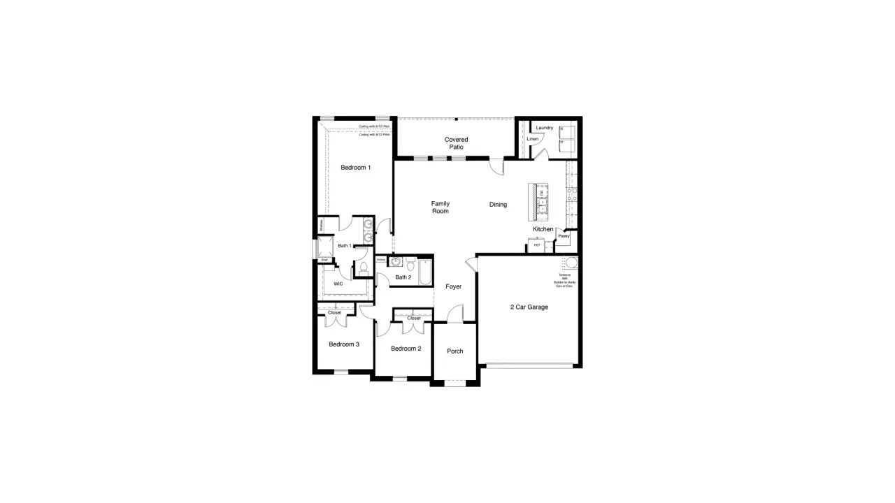 2D floor plan layout of this home in Parkerville Meadows, DeSoto, TX (Image 2). 2D floor plan layout of this home in Parkerville Meadows, DeSoto, TX (Image 2).