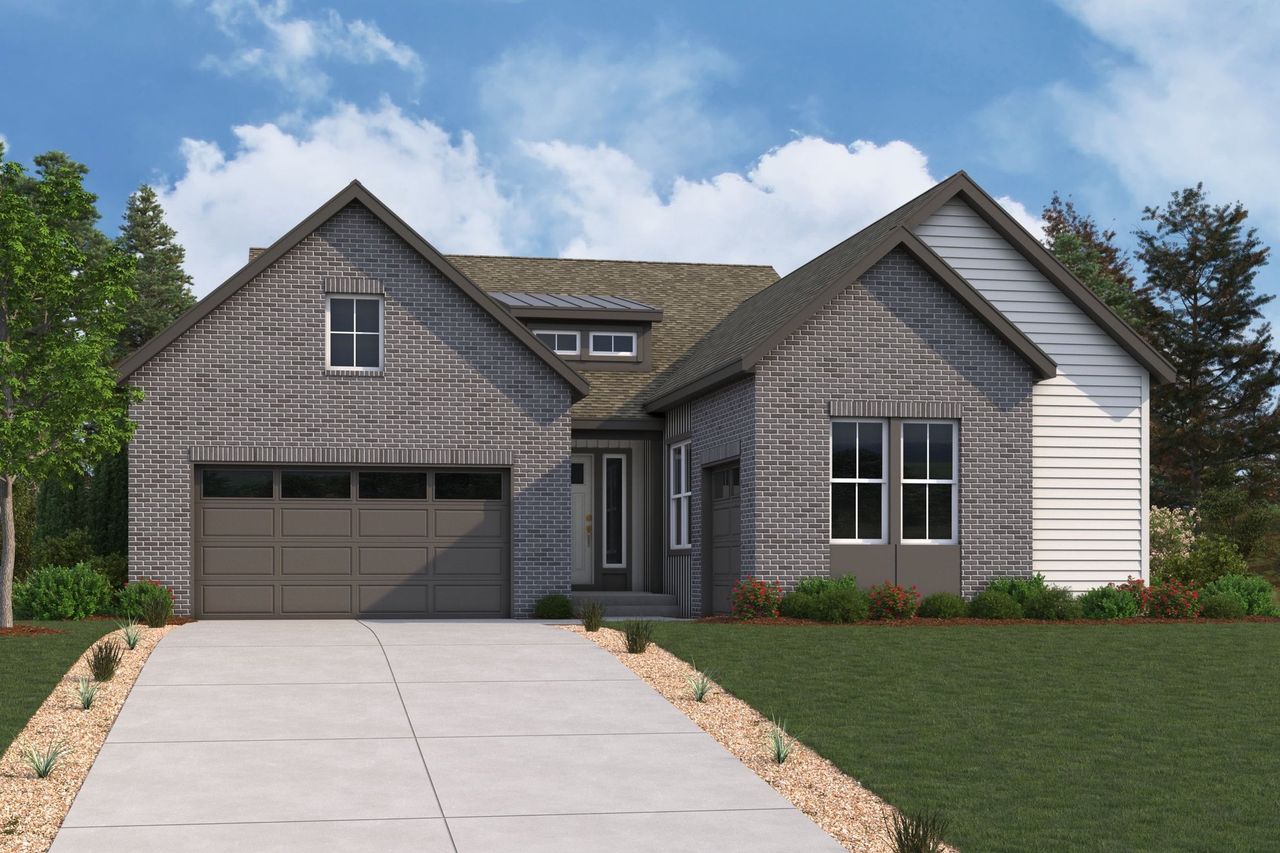 A house with a garage.