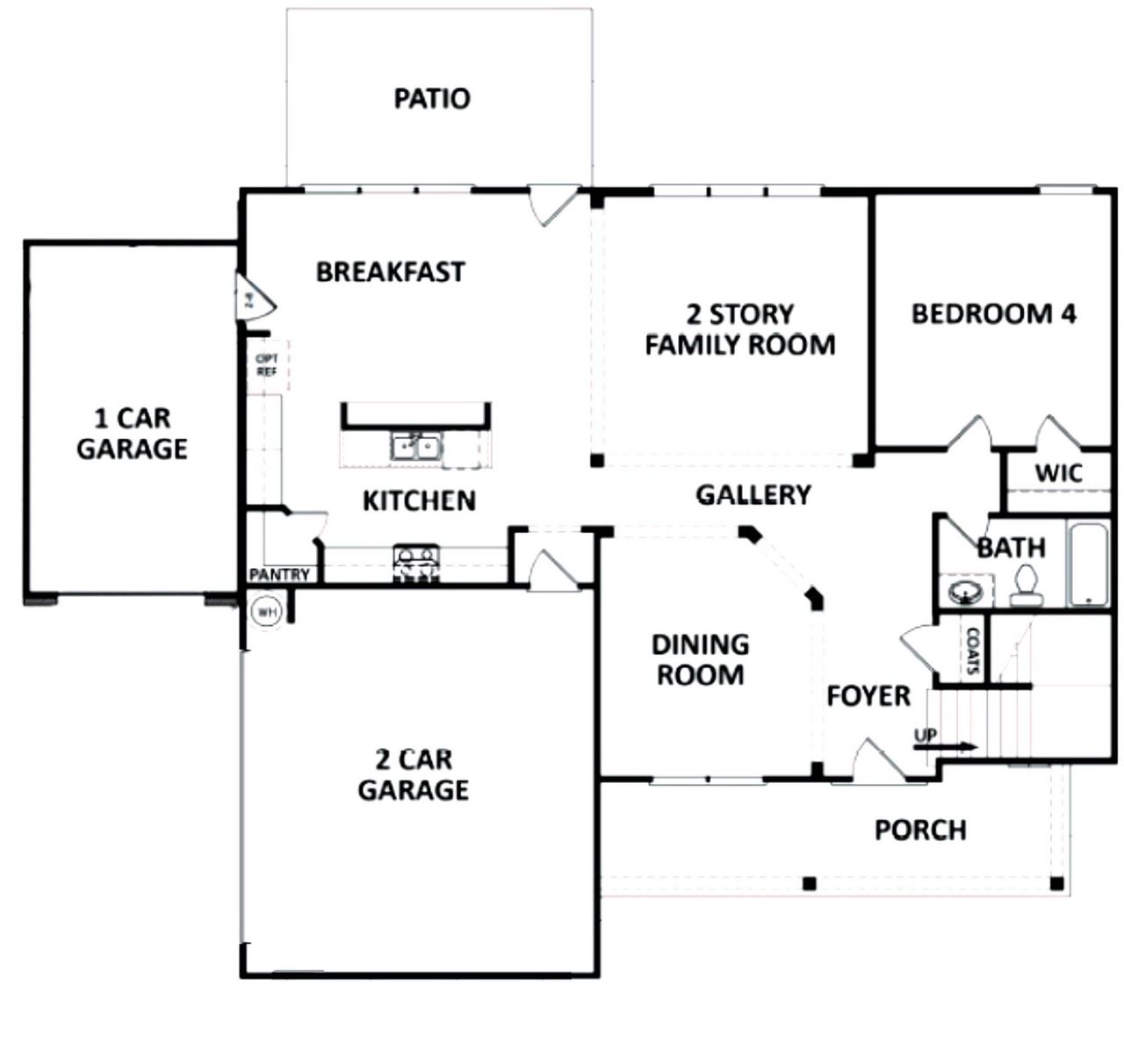 2D floor plan layout of this home in Youth Jersey Rd, Covington, GA (Image 2).