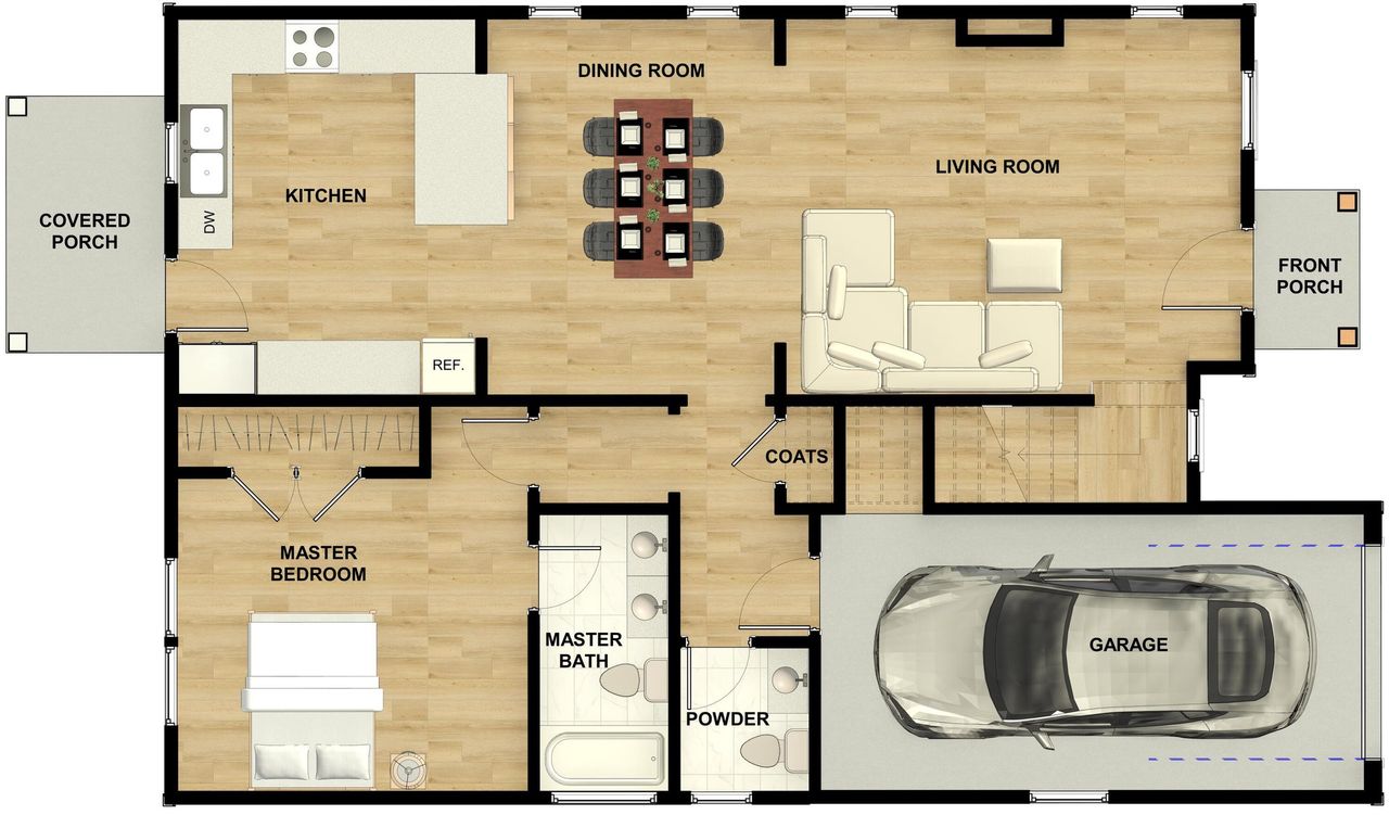 2D floor plan layout of this home in , North Charleston, SC (Image 2).