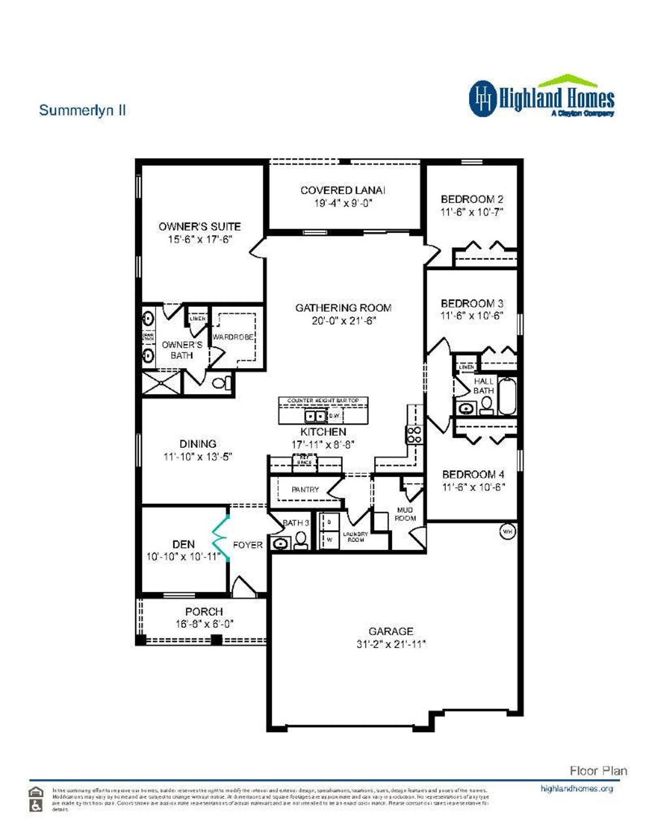 Summerlyn II - Home Layout