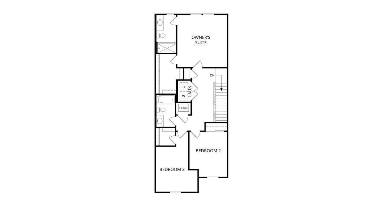 2D floor plan layout for the Atlas by Fischer Homes in Coral Cove, Panama City Beach, FL (Image 2).
