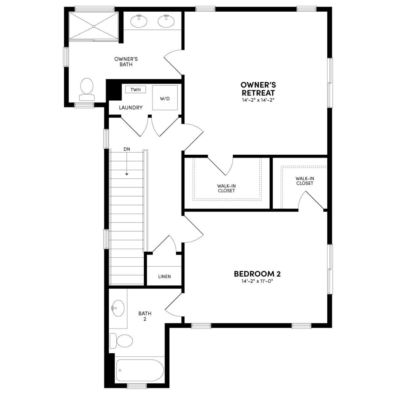 2D floor plan layout of this home in Canvas at Barefoot, Firestone, CO (Image 2).