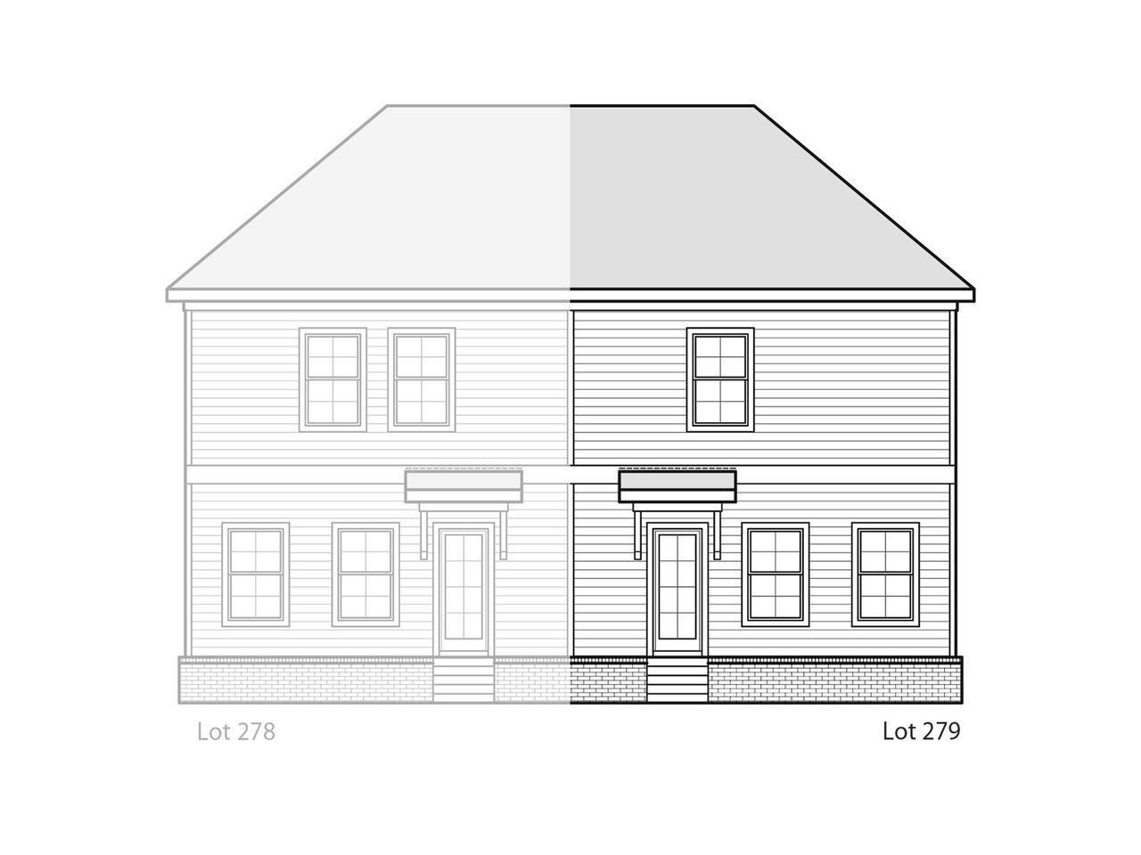 Emory Townhome, Lot 279, Rear Elevation • Burkitt Ridge, Cane Ridge, TN Emory Townhome, Lot 279, Rear Elevation • Burkitt Ridge, Cane Ridge, TN