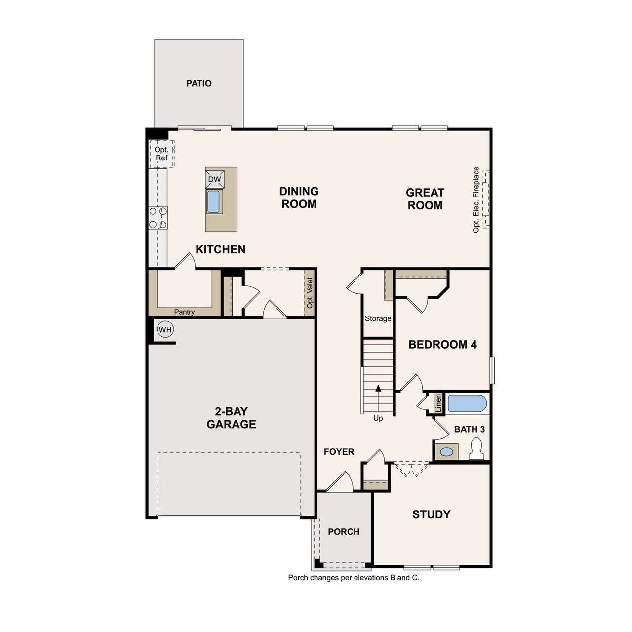 2D floor plan layout of this home in Barton Hills, Spring Hill, TN (Image 2). 2D floor plan layout of this home in Barton Hills, Spring Hill, TN (Image 2).