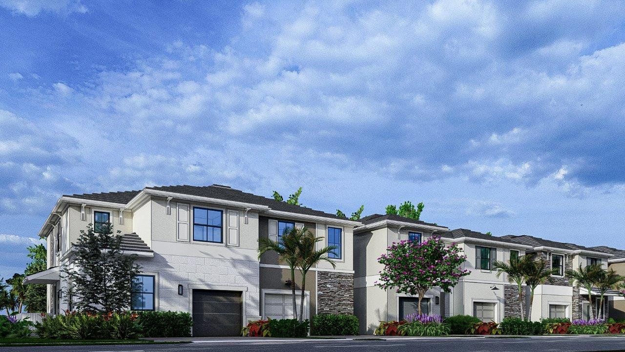 Representative exterior photo of a completed home built from the Abingdon by D.R. Horton in Vintage Oaks, Palm Beach Gardens, FL (Image 2).