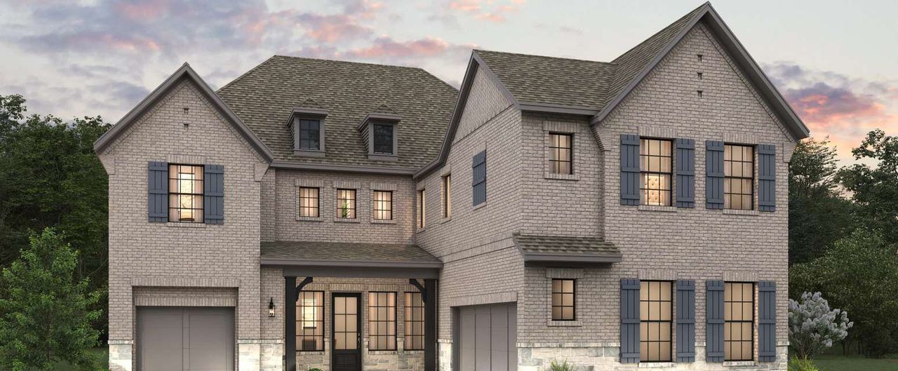 Representative exterior photo of a completed home built from the Regency by Ashton Woods in Inspiration, Wylie, TX (Image 2).