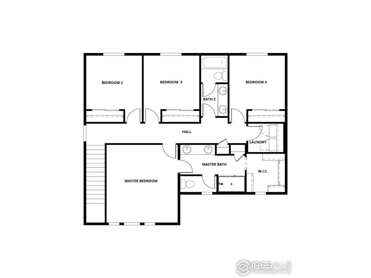 2D floor plan layout of this home in Farmstead, Berthoud, CO (Image 2).