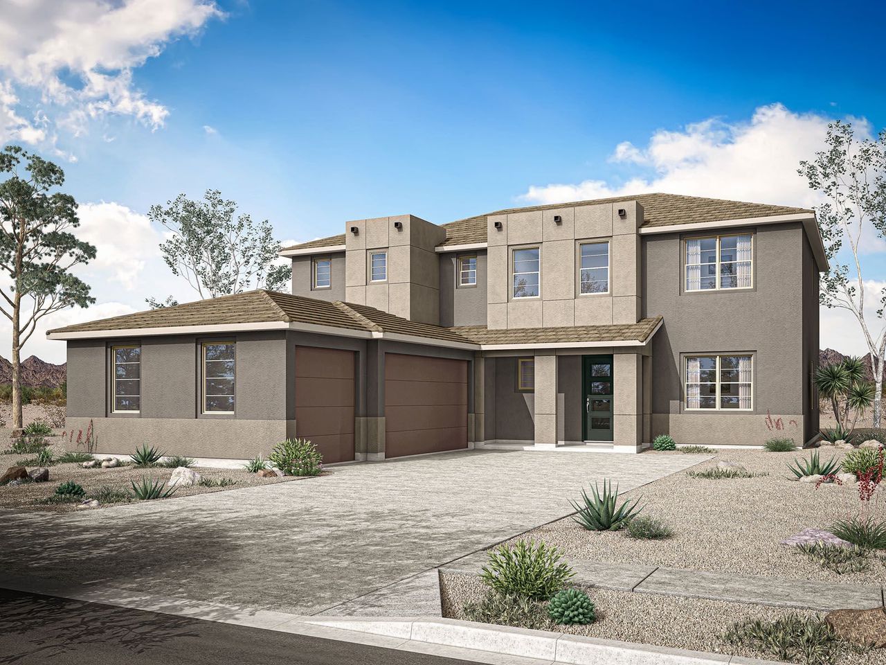 Representative exterior photo of a completed home built from the Holly by Mattamy Homes in White Tank Vistas, Waddell, AZ (Image 2).