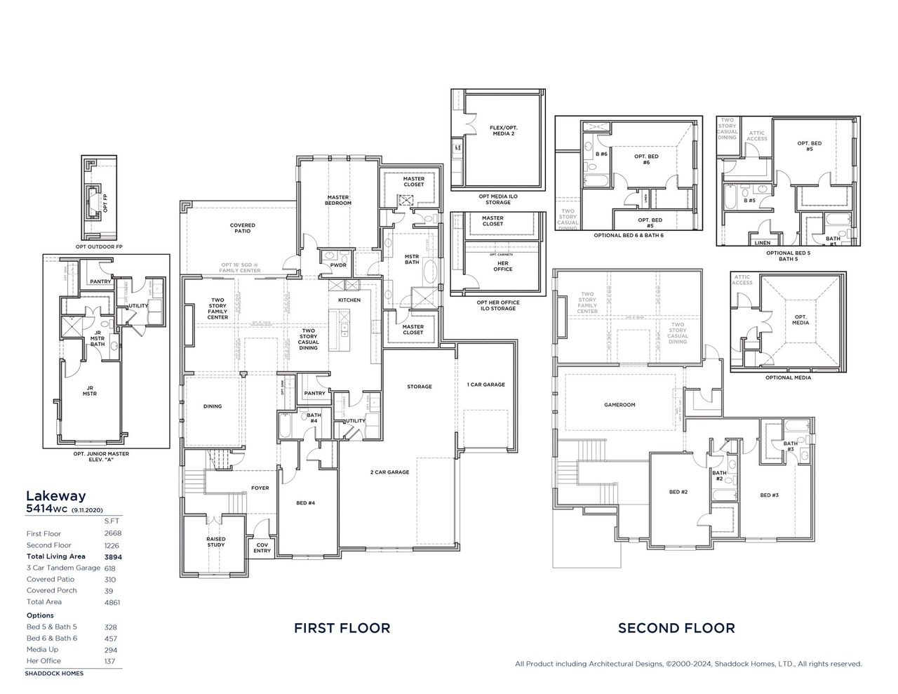 2D floor plan layout of this home in Winding Creek, Rockwall, TX (Image 2).