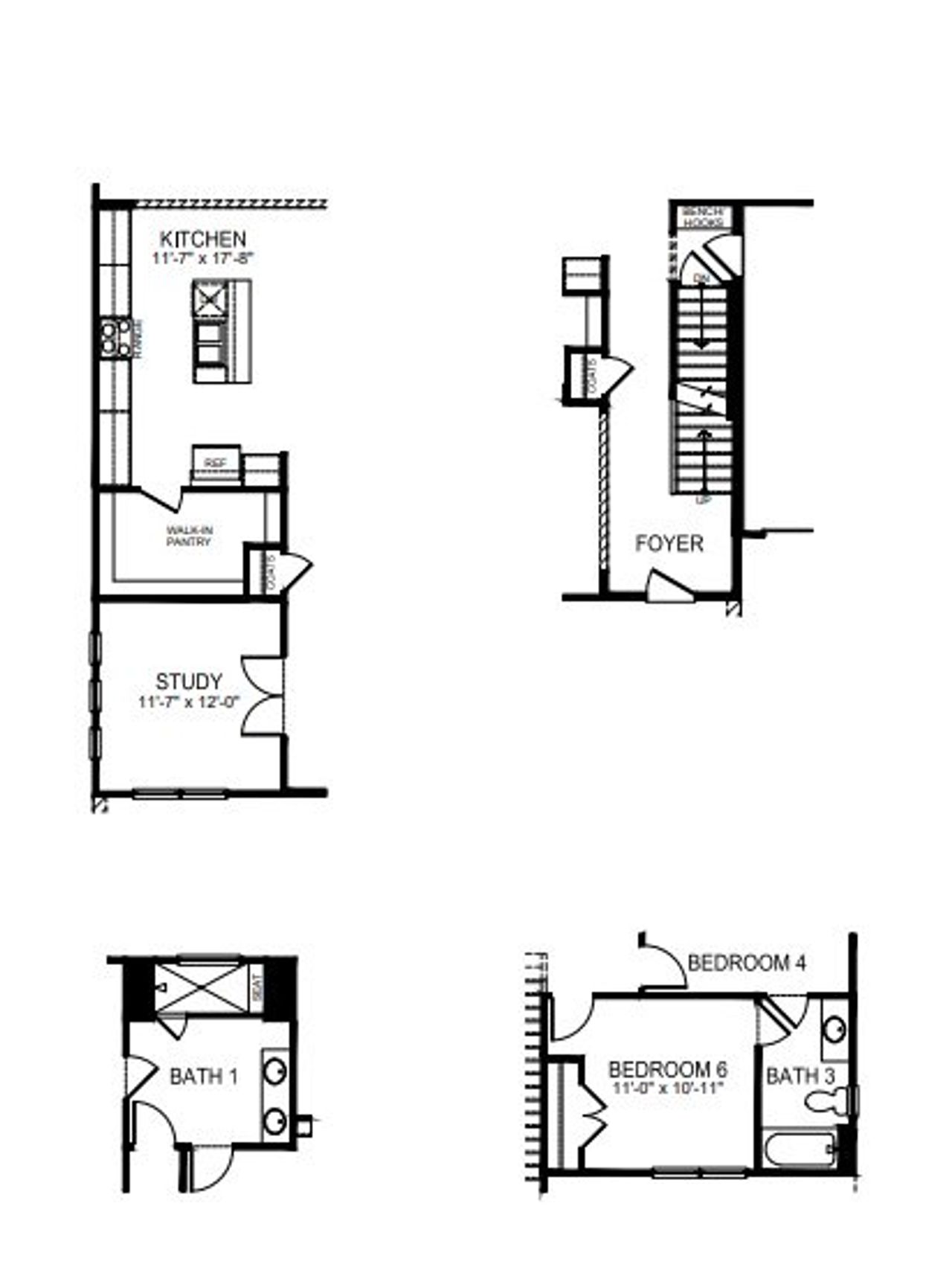 2D floor plan layout for the Morgan by D.R. Horton in Avalon, Gastonia, NC (Image 2).