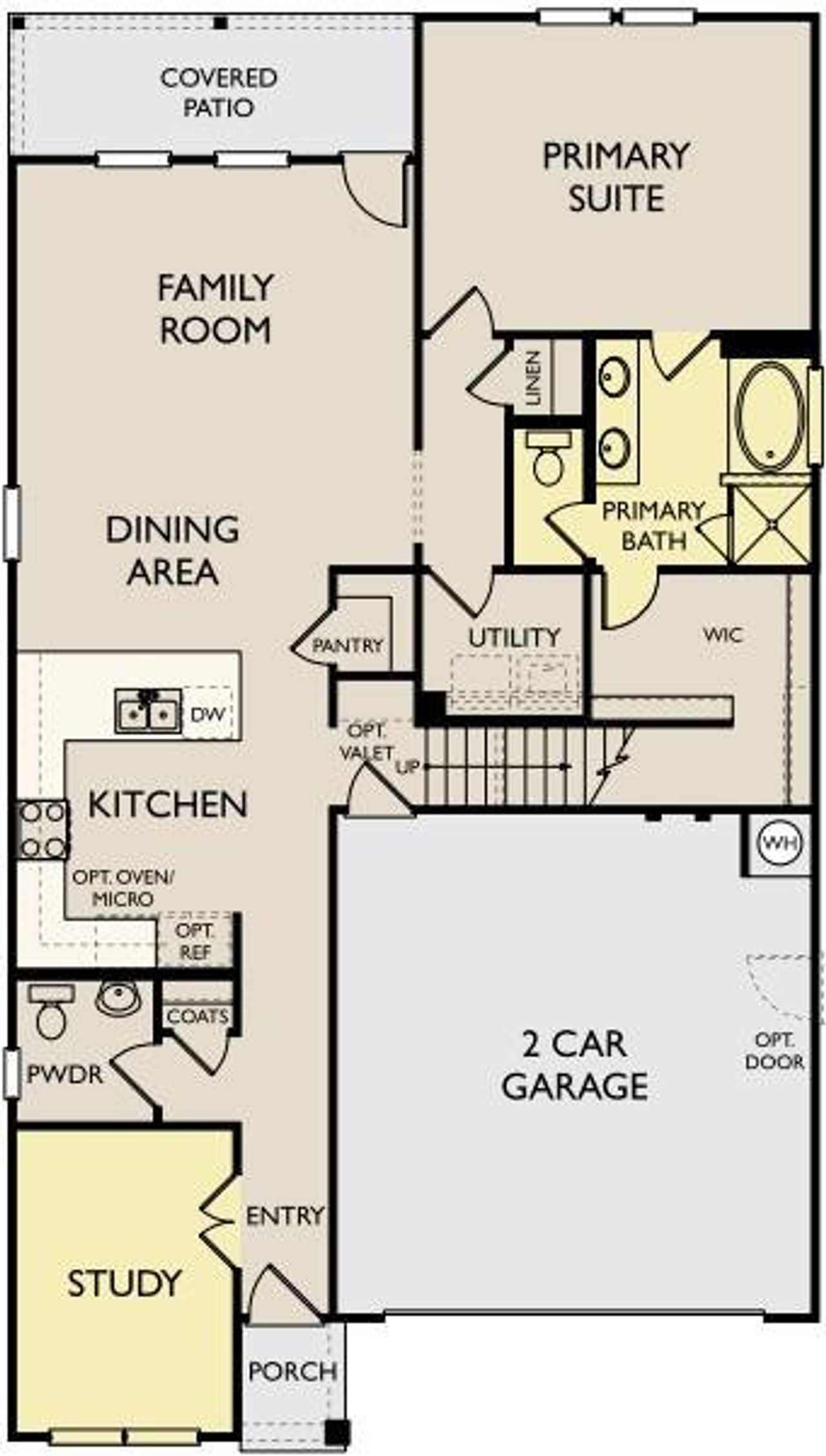 2D floor plan layout of this home in The Colony, Bastrop, TX (Image 2).