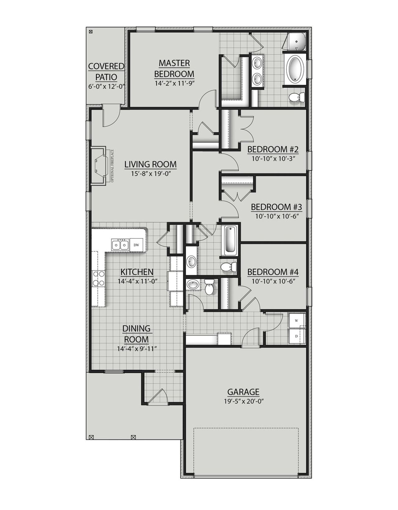 2D floor plan layout for the Quintessa III B by DSLD Homes in Orange Gardens, Orange, TX (Image 2). 2D floor plan layout for the Quintessa III B by DSLD Homes in Orange Gardens, Orange, TX (Image 2).
