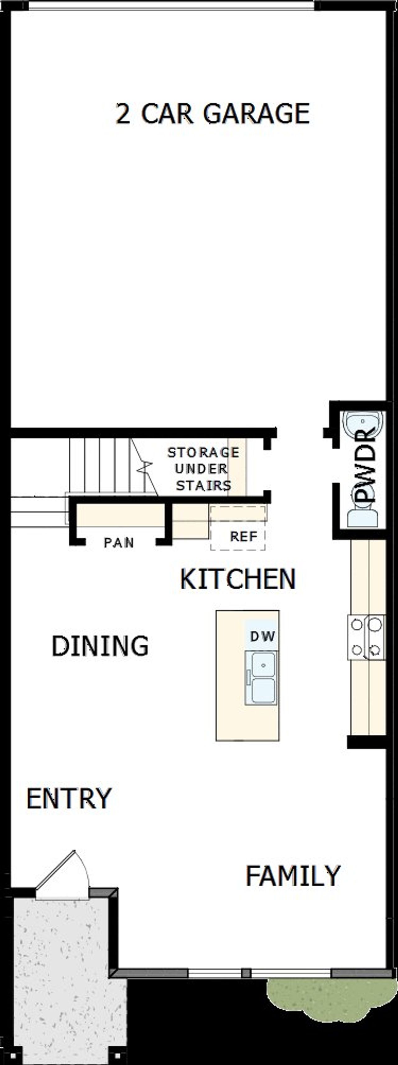 2D floor plan layout of this home in Kinston Mainstreet Townhomes, Loveland, CO (Image 2).