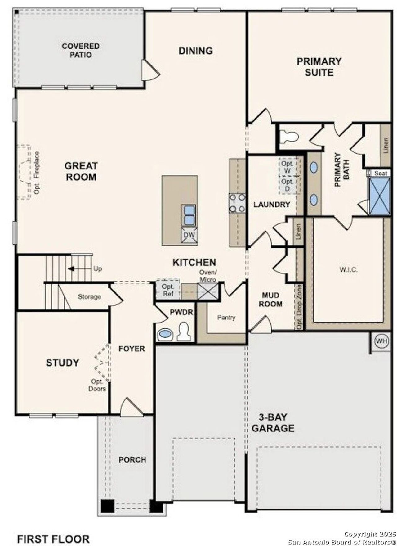 2D floor plan layout of this home in Homestead, Schertz, TX (Image 2). 2D floor plan layout of this home in Homestead, Schertz, TX (Image 2).