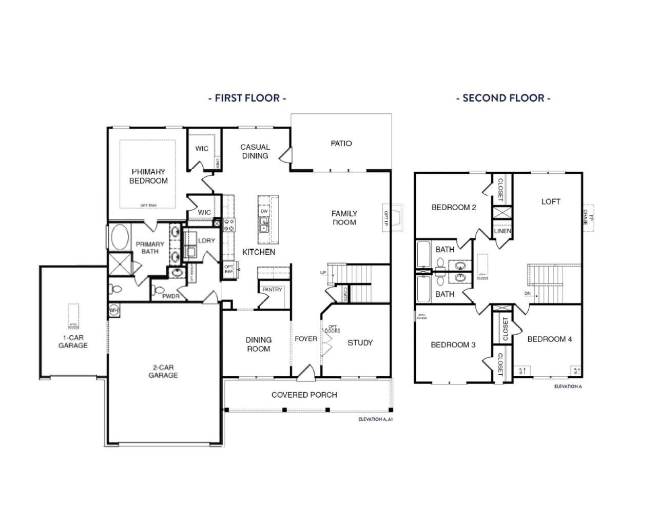 2D floor plan layout of this home in Wesley Woods, Monroe, GA (Image 2).