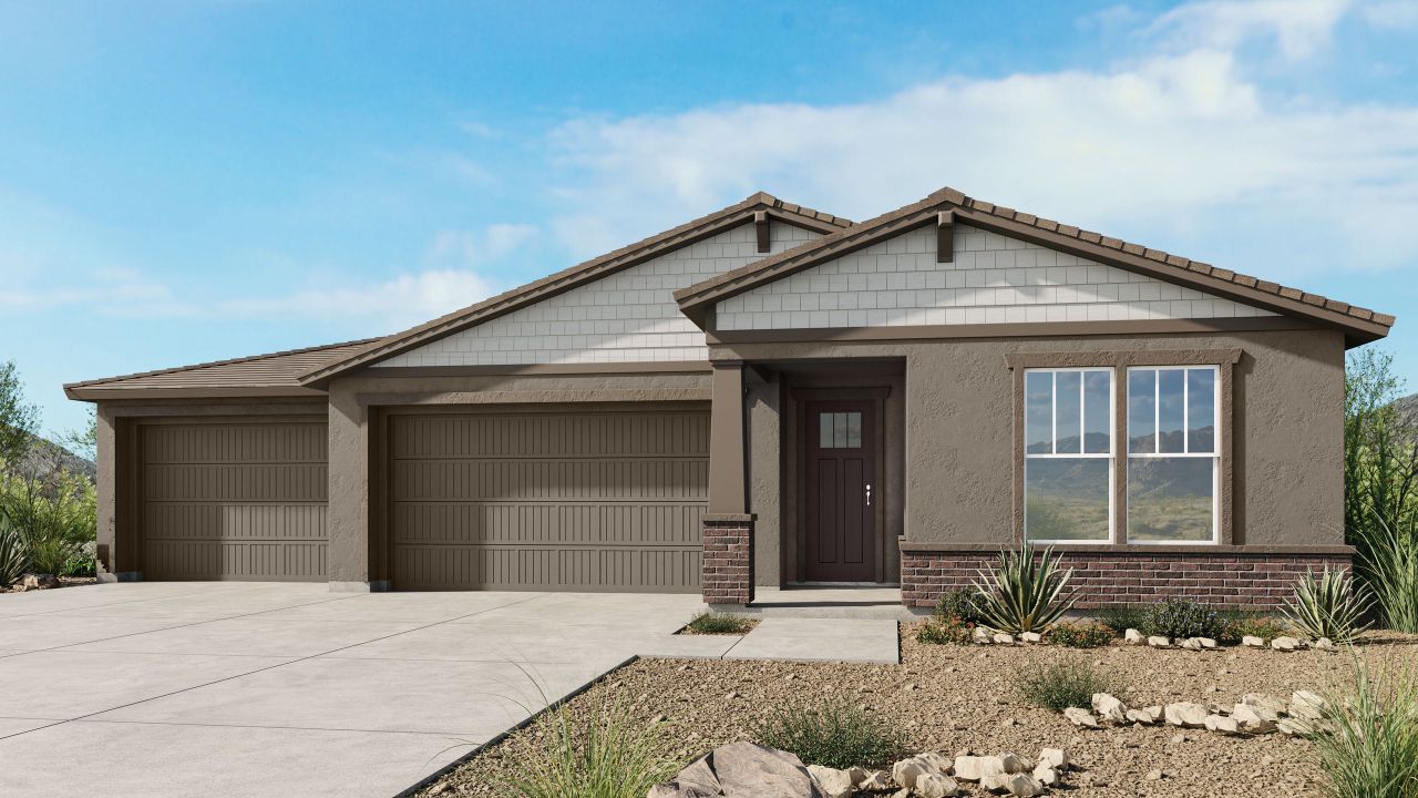Representative exterior photo of a completed home built from the Beacon by Taylor Morrison in Borgata Journey, Queen Creek, AZ (Image 2).