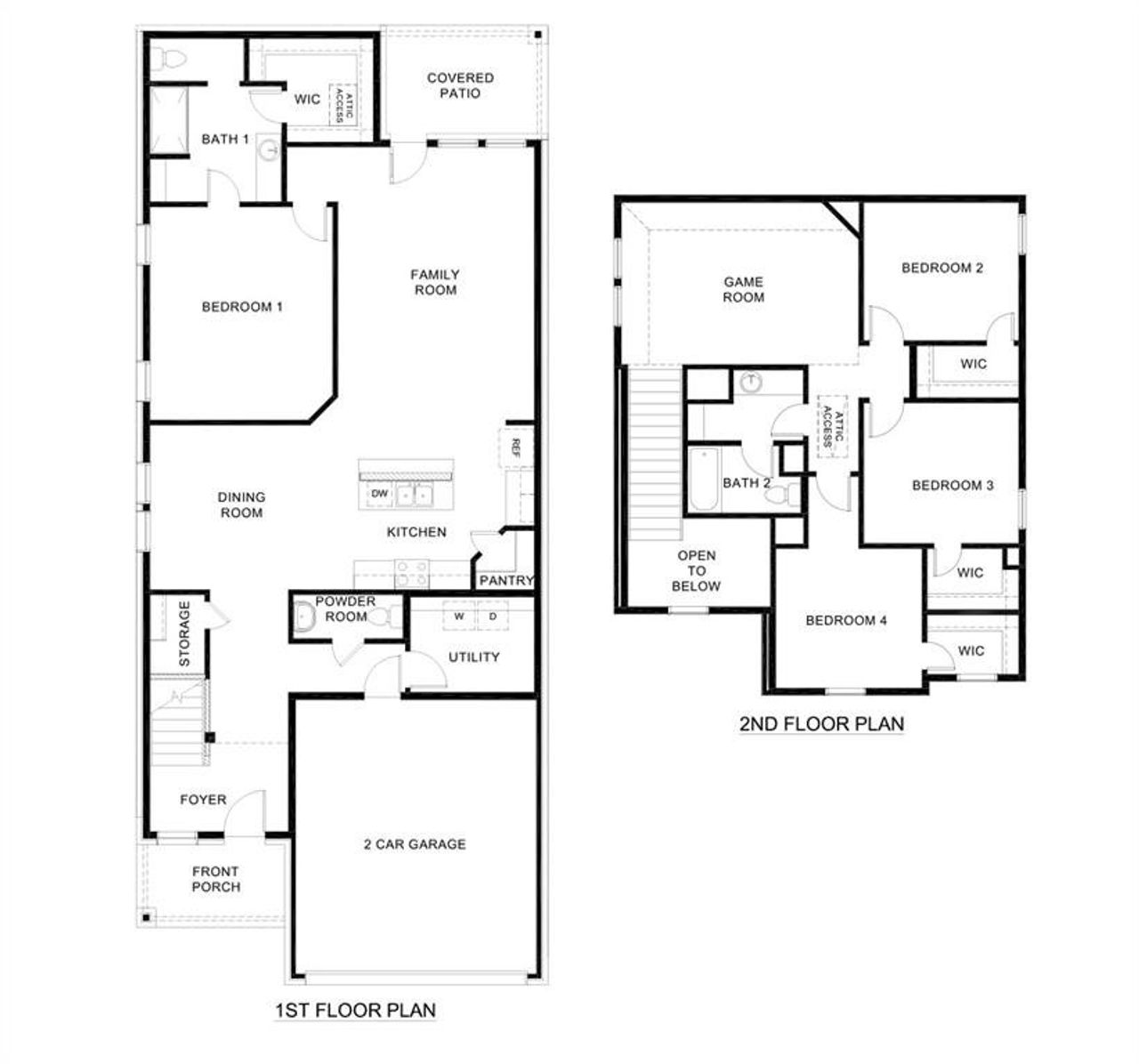 2D floor plan layout of this home in Creekside Ranch, Blue Ridge, TX (Image 2).