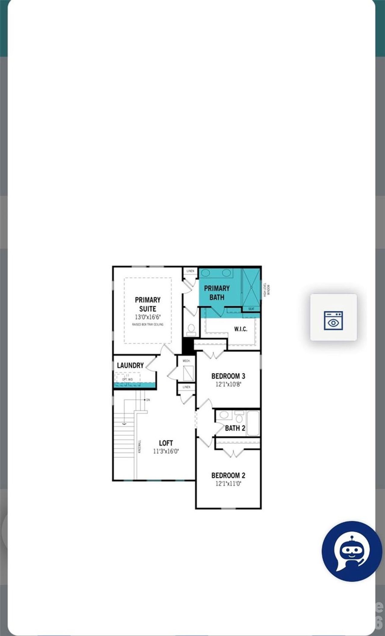 2D floor plan layout of this home in Bratton Pointe, Rock Hill, SC (Image 2).