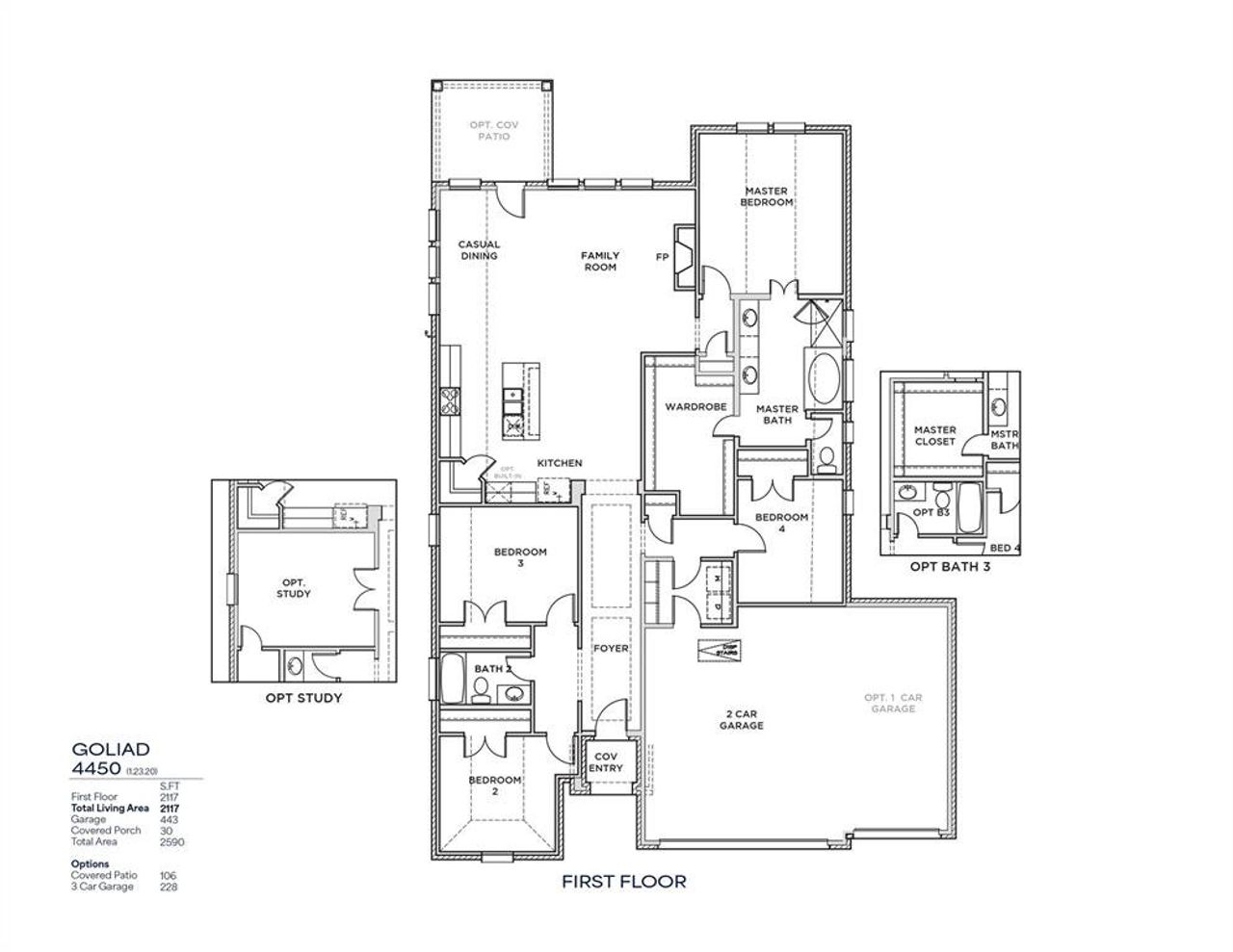 2D floor plan layout of this home in Devonshire, Forney, TX (Image 2).