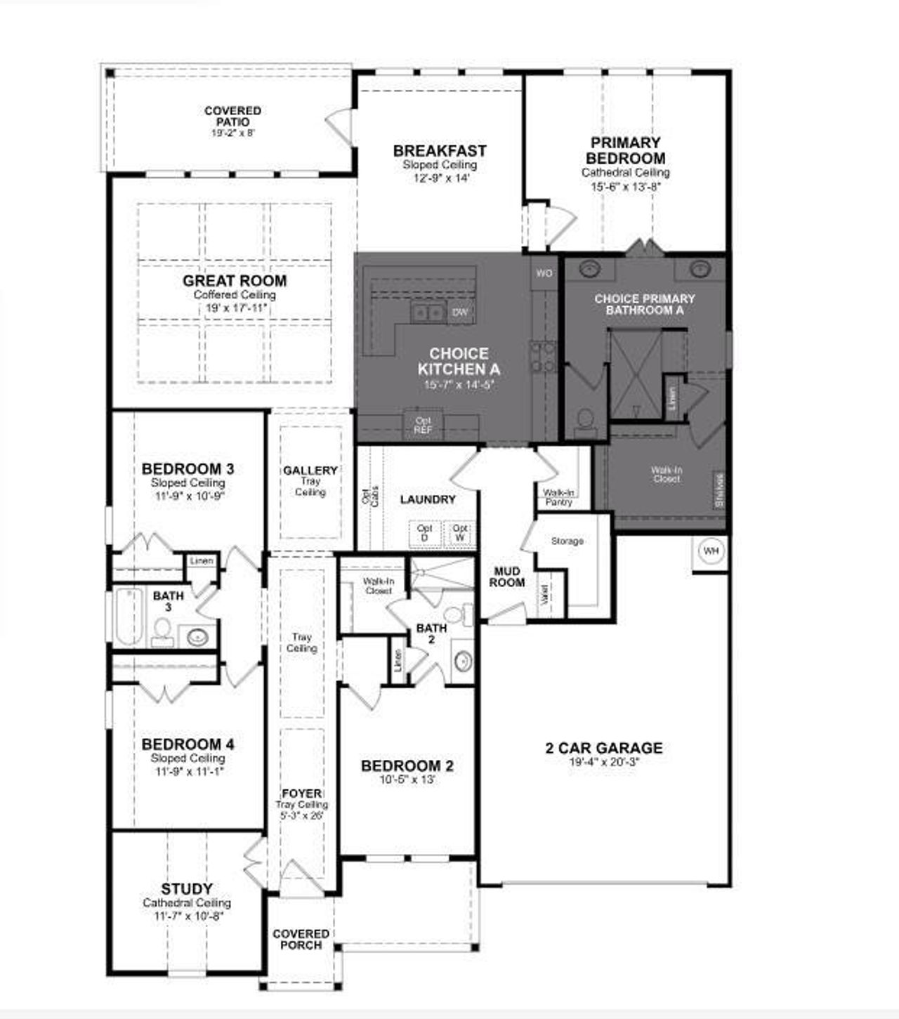 2D floor plan layout of this home in Legacy, League City, TX (Image 2).