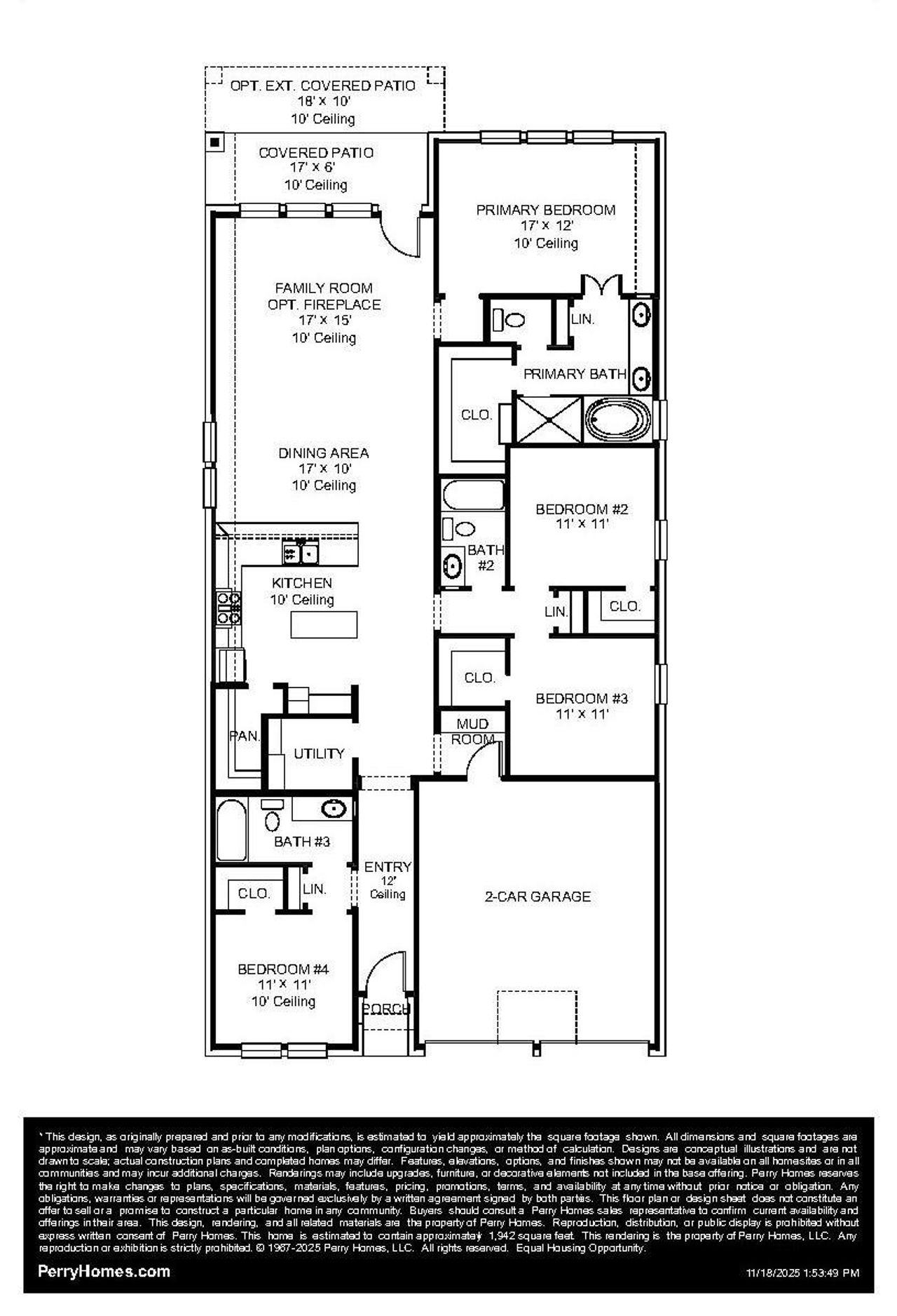 2D floor plan layout of this home in Valencia, Manvel, TX (Image 2).