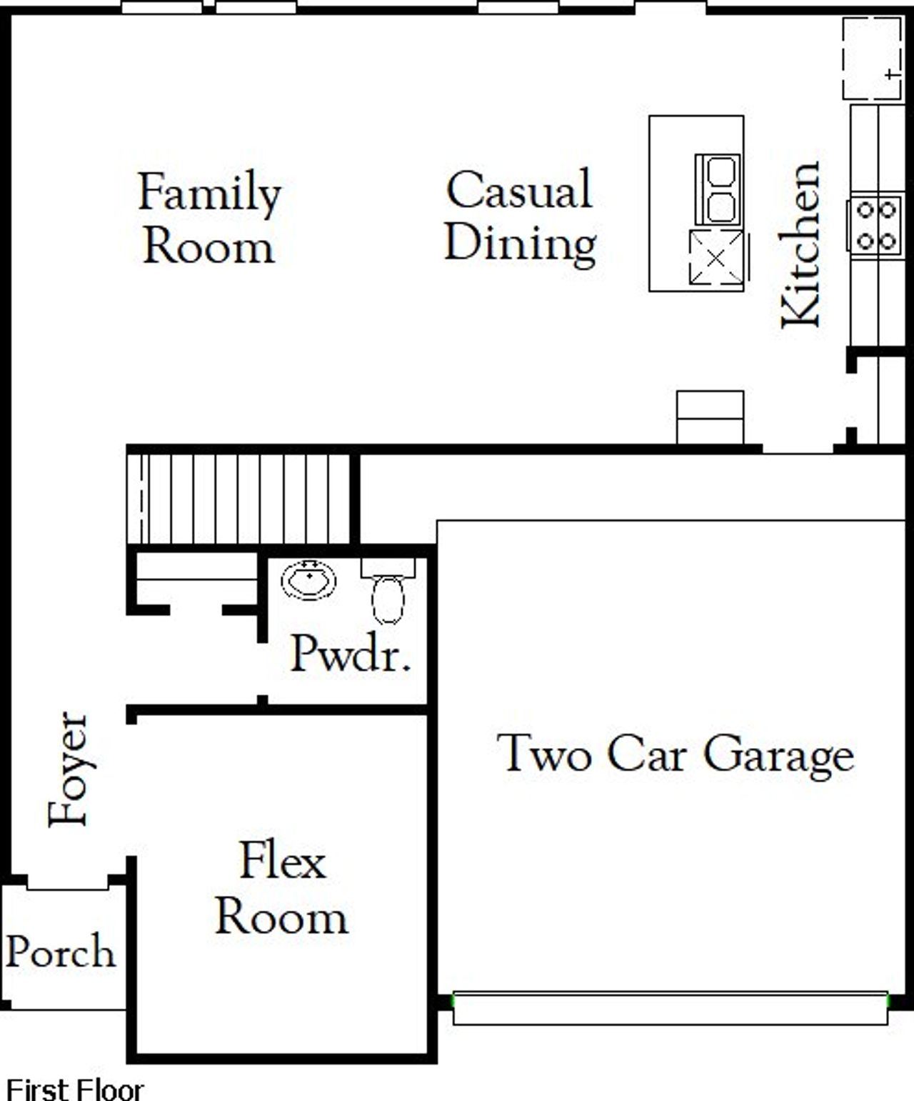 2D floor plan layout of this home in Cypress Green, Hockley, TX (Image 2).