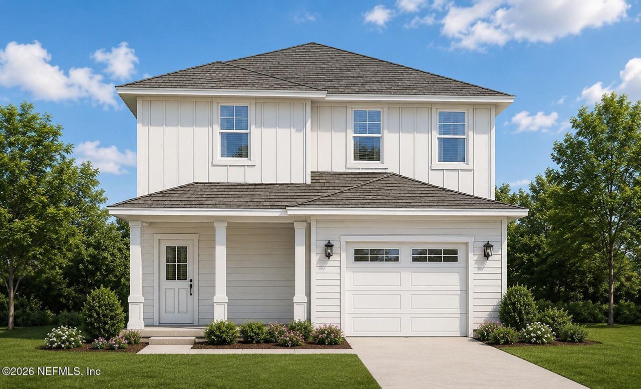 Front exterior of a new home in , Jacksonville, FL, highlighting curb appeal (Image 2). Front exterior of a new home in , Jacksonville, FL, highlighting curb appeal (Image 2).