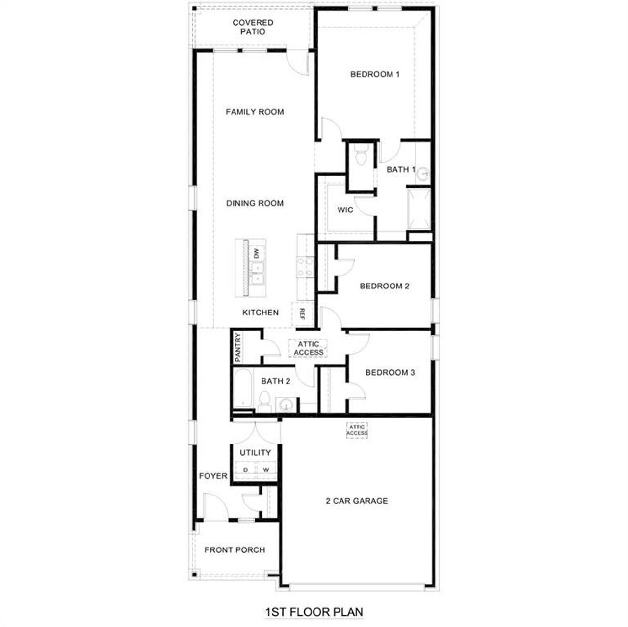 2D floor plan layout of this home in Hanolley Hills, Sherman, TX (Image 2).