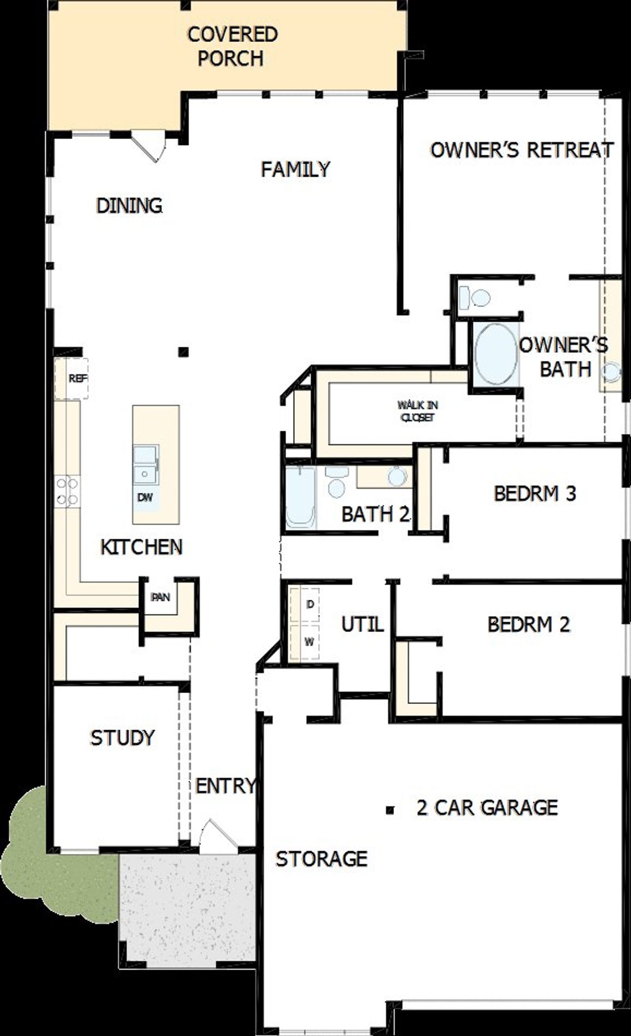 2D floor plan layout of this home in Oakwood Estates, Waller, TX (Image 2). 2D floor plan layout of this home in Oakwood Estates, Waller, TX (Image 2).