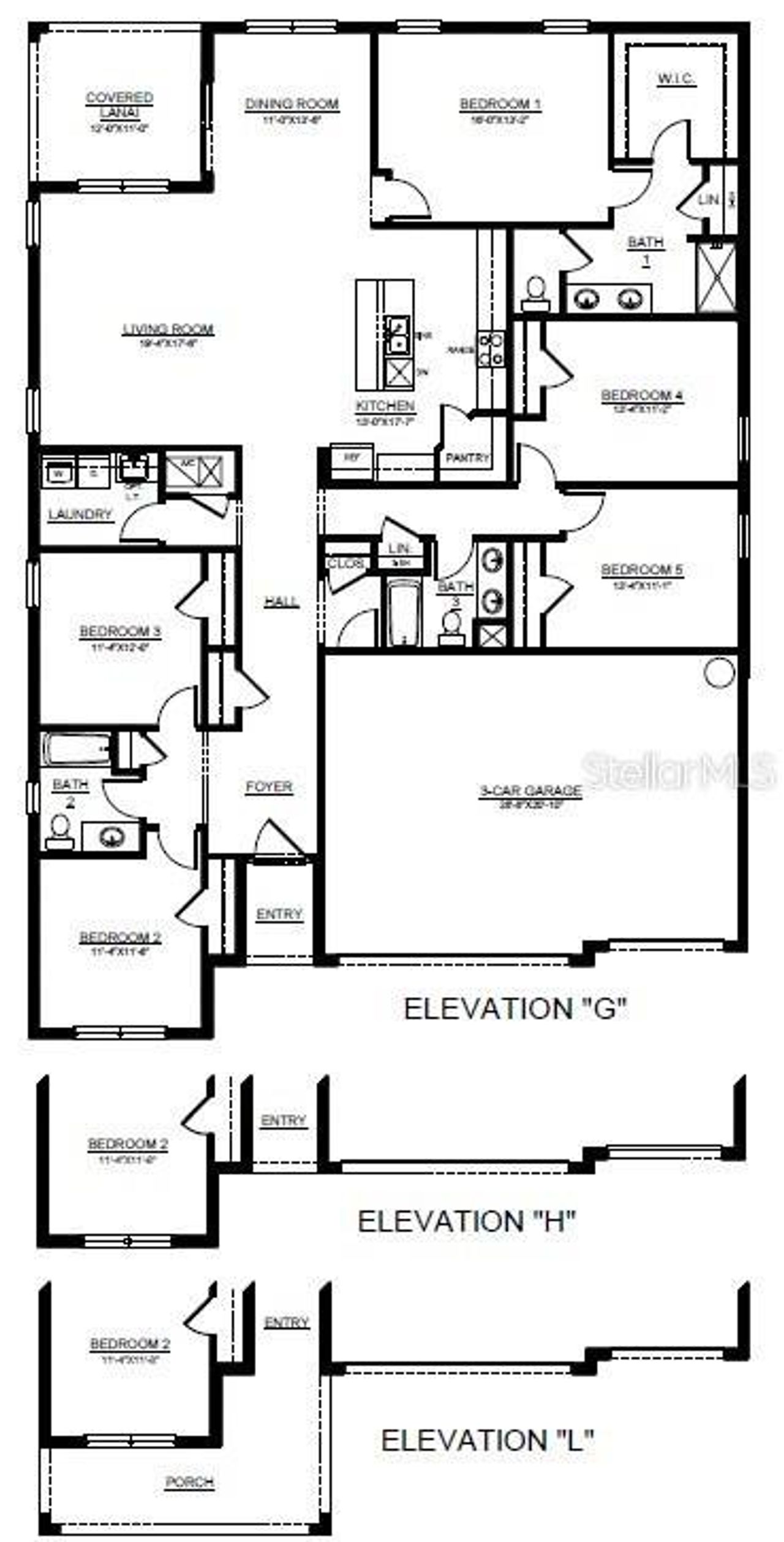 2D floor plan layout of this home in Summit View, Dade City, FL (Image 2).