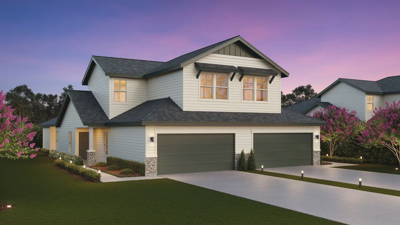 Representative exterior photo of a completed home built from the Duplex 1800 by TwoTen Communities in Emma Park, Buda, TX (Image 2).