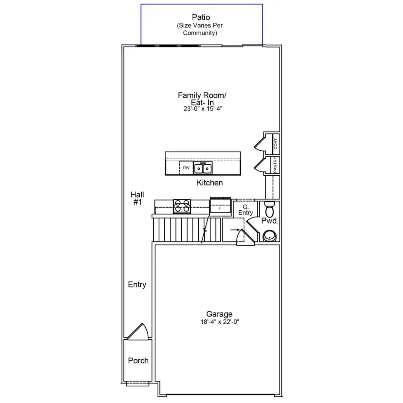 2D floor plan layout of this home in Sweetbrier, Durham, NC (Image 2).