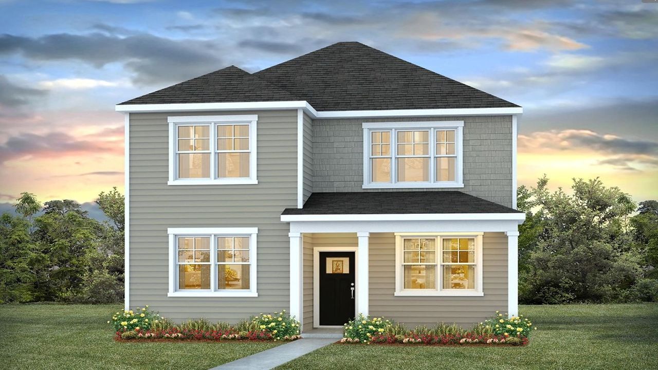 Representative exterior photo of a completed home built from the Woodland by D.R. Horton in Altama, Brunswick, GA (Image 2).