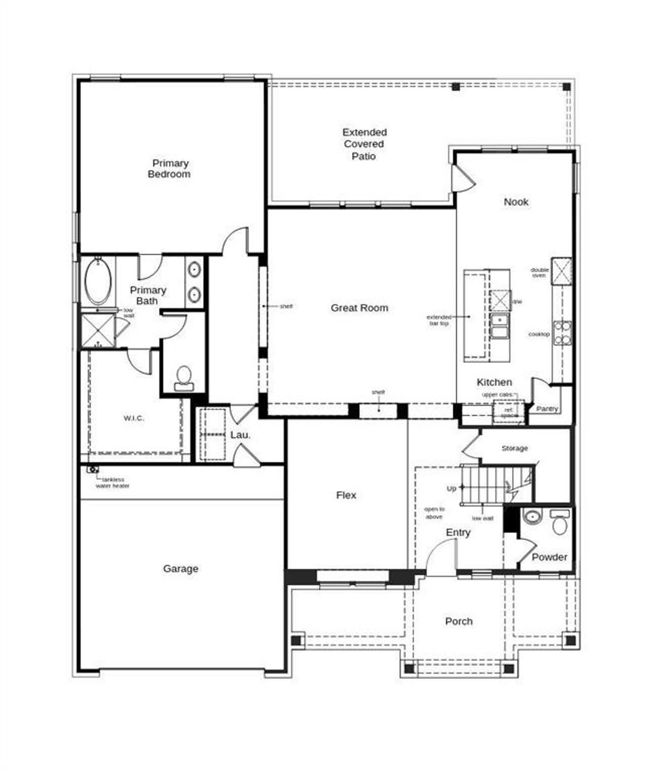 2D floor plan layout of this home in The Preserve Estates, Justin, TX (Image 2). 2D floor plan layout of this home in The Preserve Estates, Justin, TX (Image 2).