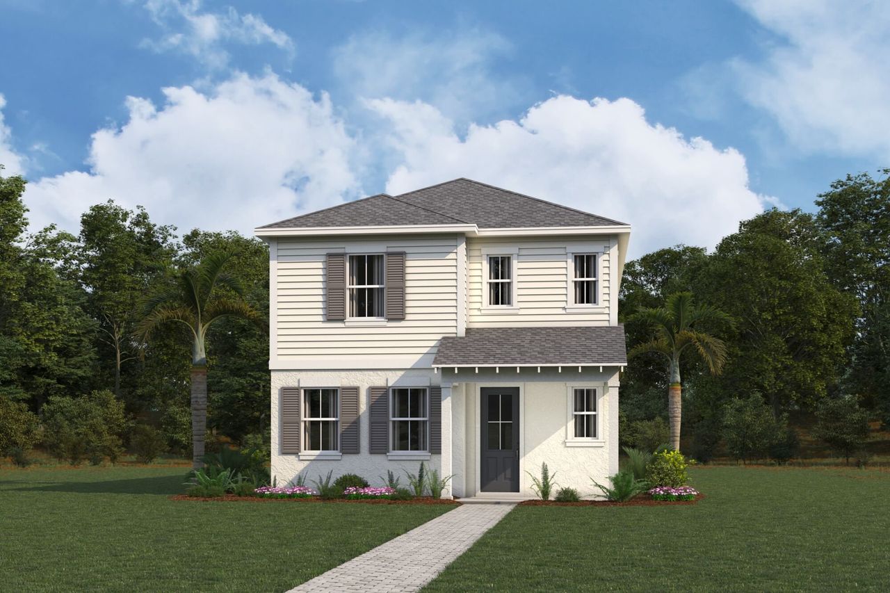 Representative exterior photo of a completed home built from the Paradise by Mattamy Homes in SeaWinds, St. Petersburg, FL (Image 2).