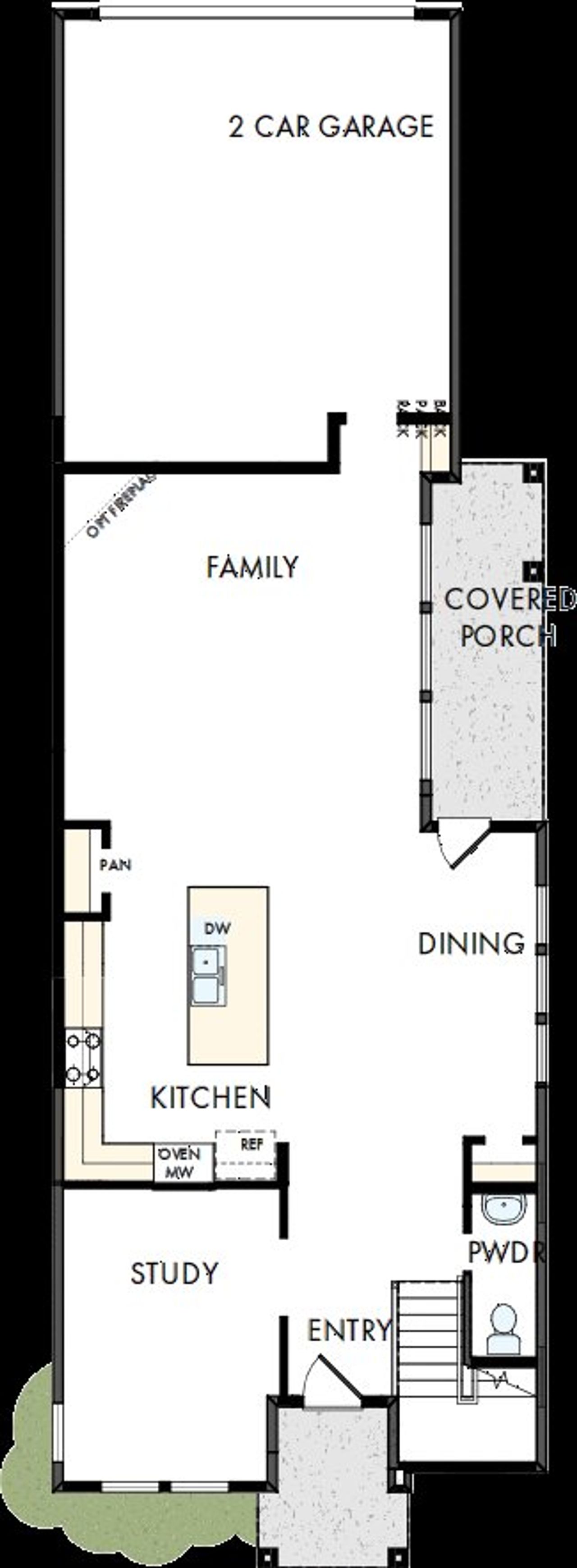 2D floor plan layout of this home in Karis - Cottage Series, Crowley, TX (Image 2).